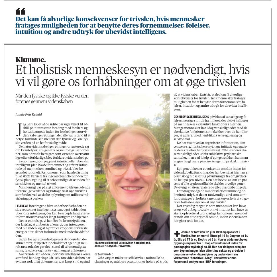 Et holistisk menneskesyn er nødvendigt